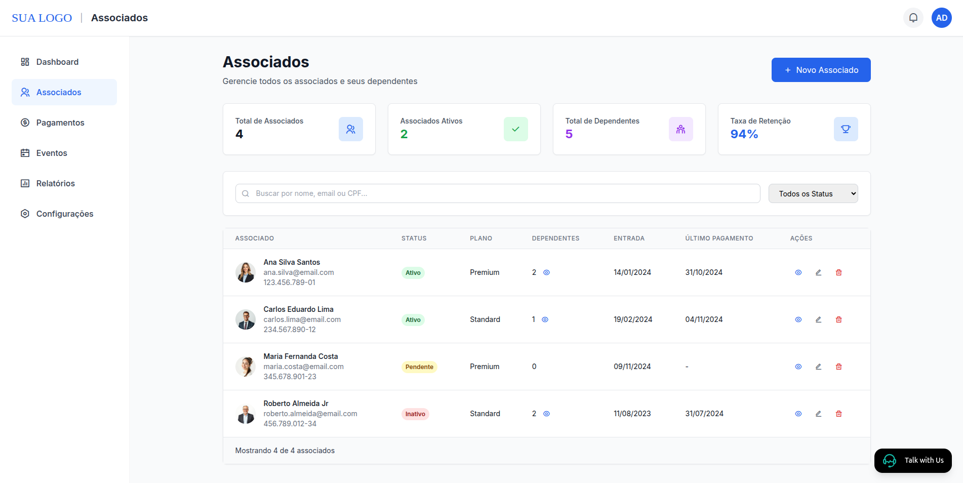 associates screenshot